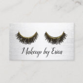 Lashes Makeup kunstenaar Modern Silver Salon Loyal Klantenkaartje (Voorkant)
