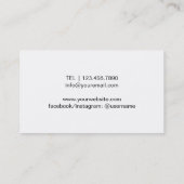 Lashes Makeup kunstenaar Modern Silver Striped Visitekaartje (Achterkant)