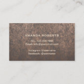 Lashes Makeup kunstenaar moderne marmer Copper Loy Klantenkaartje (Achterkant)