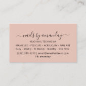 Lashes Makeup Nail Logo Glitter Roos Gold Grey Visitekaartje (Achterkant)