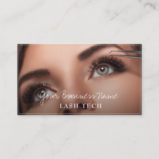 Lashes Makeup Nail Tech Aesthetic Modern Visitekaartje (Voorkant)