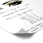 Lashes Makeup openingsuren Gold Salon White Poster (Hoek)
