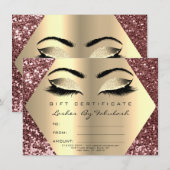 Lashes Makeup Roos Gold Browns Certificate Gift (Voorkant / Achterkant)