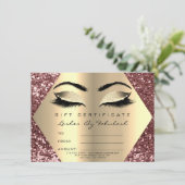 Lashes Makeup Roos Gold Browns Certificate Gift (Staand voorkant)