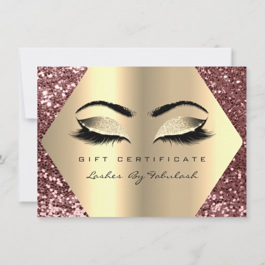 Lashes Makeup Roos Gold Browns Certificate Gift (Achterkant)