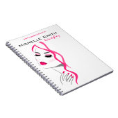 Lashes Manicure Hair Pink Girl Beauty Branding Notitieboek (Rechterzijde)