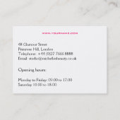 Lashes Manicure Hair Pink Girl Beauty Branding Visitekaartje (Achterkant)