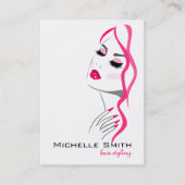 Lashes Manicure Hair Pink Girl Beauty Branding Visitekaartje (Voorkant)
