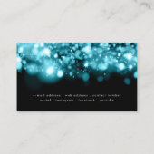 Lashes met Blauwgroen mousserende lampjes en boute Visitekaartje (Achterkant)