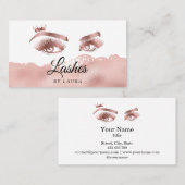 Lashes met Crown Make-up Artist Roos Gold Visitekaartje (Voorkant / Achterkant)