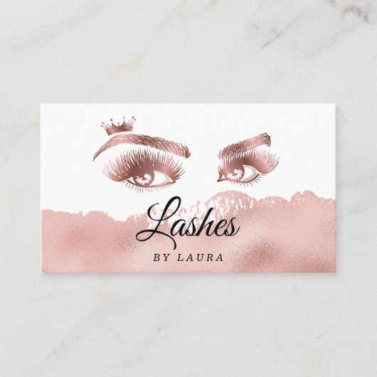 Lashes met Crown Make-up Artist Roos Gold Visitekaartje (Voorkant)