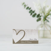 Lashes met levendige gouden dripende hartkalligraf visitekaartje (Staand voorkant)