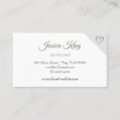 Lashes met levendige gouden dripende hartkalligraf visitekaartje (Achterkant)