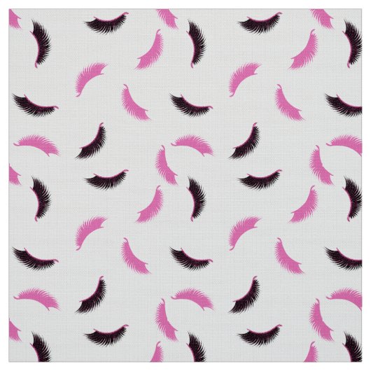 Lashes met roze glitterpatroon stof (Swatch)