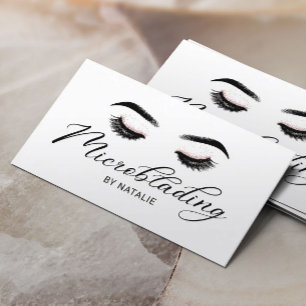 Lashes Microblading Elegant Typografie Visitekaartje