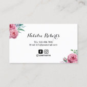 Lashes Microblading Elegant Typography Floral Visitekaartje (Achterkant)