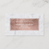 Lashes microblading faux roos Gold script marmer Visitekaartje (Achterkant)