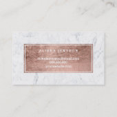 Lashes microblading faux roos Gold script marmer Visitekaartje (Achterkant)