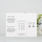 Lashes Minimalistisch brochure voor zwart-witkleur (Staand voorkant)