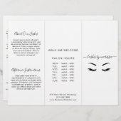 Lashes Minimalistisch brochure voor zwart-witkleur (Voorkant / Achterkant)