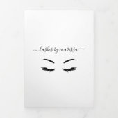 Lashes Minimalistisch brochure voor zwart-witkleur Drieluik Kaart (Cover)