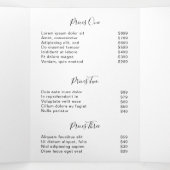 Lashes Minimalistisch brochure voor zwart-witkleur Drieluik Kaart (Binnenkant midden)