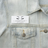 Lashes Minimalistisch Eenvoudig zwart-wit elegant Naamplaatje (In situ)