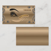 Lashes Modern Blue Minimalist Eye Illustration  Visitekaartje (Voorkant / Achterkant)