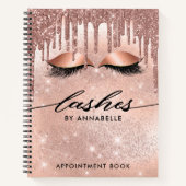 Lashes Modern Roos Gold Appointment Book Notitieboek (Voorkant)