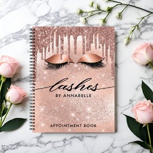 Lashes Modern Roos Gold Appointment Book Notitieboek