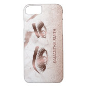 Lashes Modern Roos Gold Marble Make-up Artist Case-Mate iPhone Case (Achterkant)