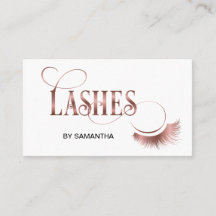 Lashes Modern Roos Gold Typography Make-up Artist
