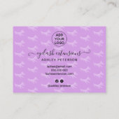 Lashes nascare blush paarse illustraties visitekaartje (Achterkant)