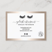 Lashes nascare illustreert goudfolie visitekaartje (Achterkant)