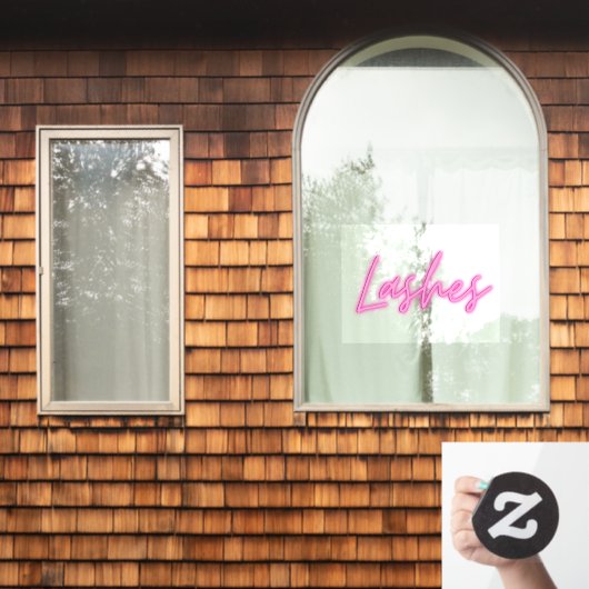 Lashes neon-gebarentaal raamsticker (Huis Raam)