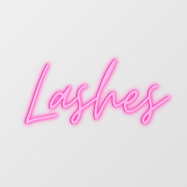 Lashes neon-gebarentaal raamsticker