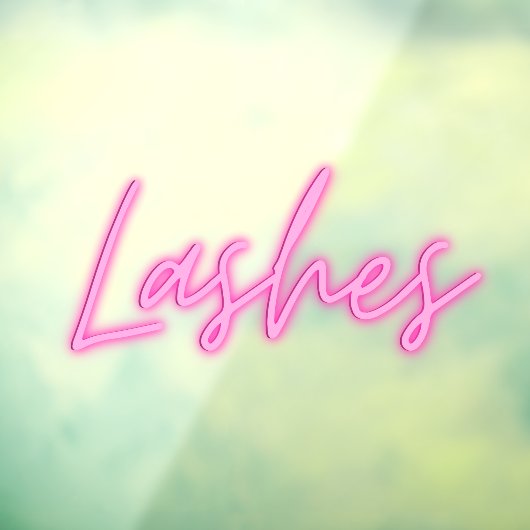 Lashes neon-gebarentaal raamsticker (Vel 3)