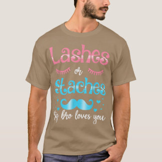 Lashes of Staches Big Bro houdt van je geslacht T-shirt