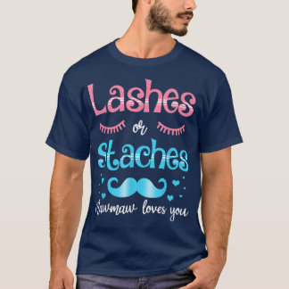 Lashes of Staches Mawmaw houdt van je gender onthu T-shirt