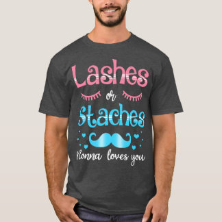 Lashes of Staches nonna houden van je geslacht T-shirt