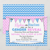 Lashes of Staches onthullen uitnodiging voor gesla (Voorkant / Achterkant)