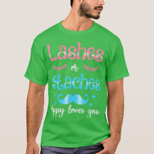 Lashes of staches papaver houdt van je geslacht t-shirt