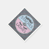 Lashes of Staches party servetten. Servet (Hoek)