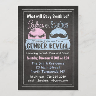 Lashes of Stages gender onthullen uitnodiging