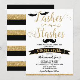 Lashes of Stashes Geslacht onthullen Baby shower G Kaart