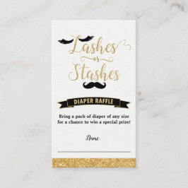 Lashes of Stashes Geslacht onthullen gouden luier Informatiekaartje