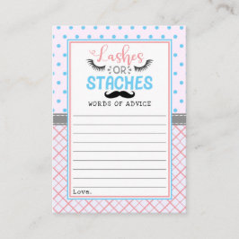 "Lashes or Staches" Modern Gender Reopenbaarmaking Advieskaart