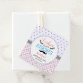 "Lashes or Staches" Modern Gender Reopenbaarmaking Bedankjes Labels (In situ)