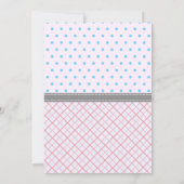 "Lashes or Staches" Modern Gender Reopenbaarmaking Bedankkaart (Achterkant)