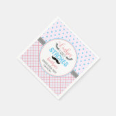 "Lashes or Staches" Modern Gender Reopenbaarmaking Servet (Hoek)